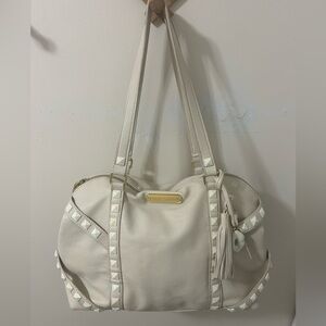 Betsey Johnson Faux Leather Oyster Beige Handbag